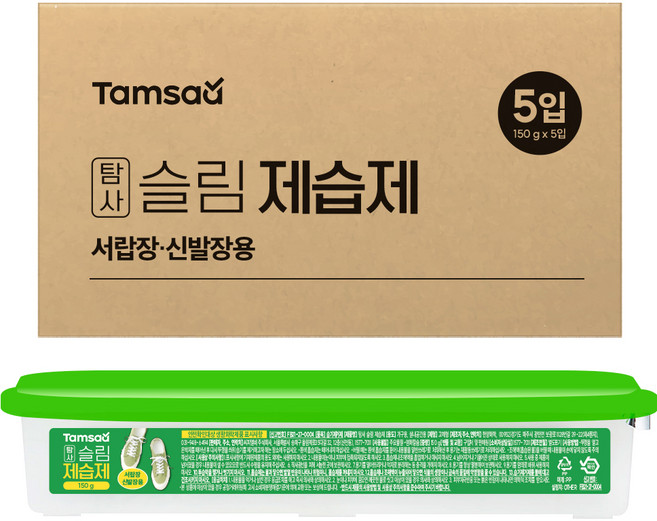탐사 젤타입 슬림 제습제 옷장용 서랍장용 신발장용, 150g, 5개