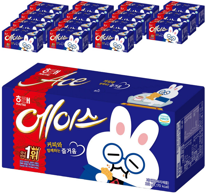 해태제과 에이스 과자, 218g, 16개