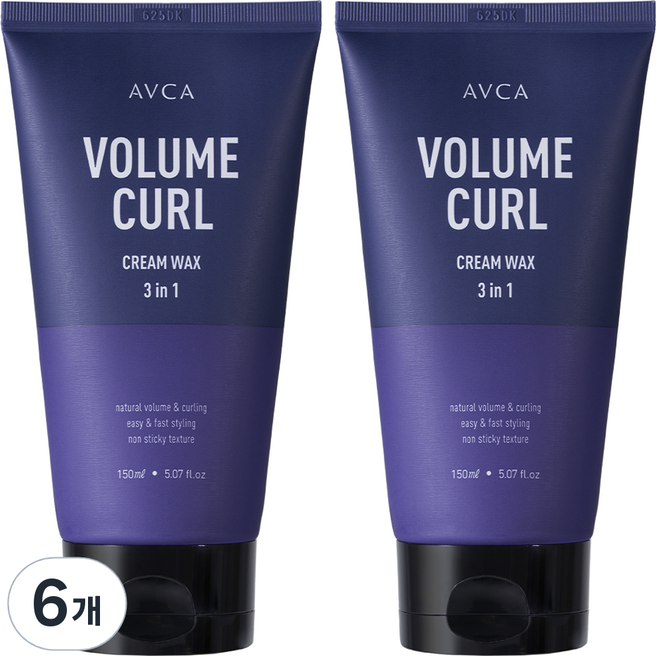 아브카 3 in 1 볼륨 앤 컬크림 왁스, 150ml, 6개