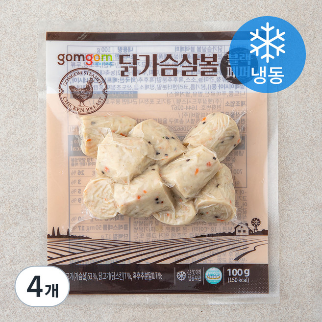 곰곰 닭가슴살볼 블랙페퍼, 100g, 1개입, 4개