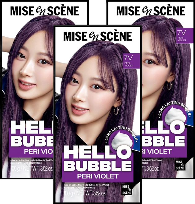 mise en scene 魅尚萱 NEW HELLO BUBBLE 染髮劑, 櫻草紫, 3個
