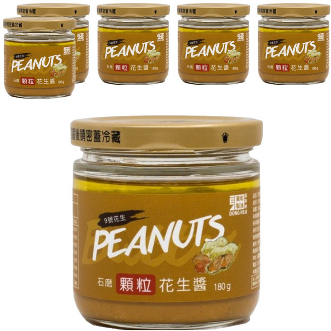 東和製油 花生醬 顆粒, 180g, 6罐