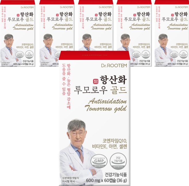 닥터루템 항산화 투모로우 골드 코엔자임Q10 36g, 60정, 6개