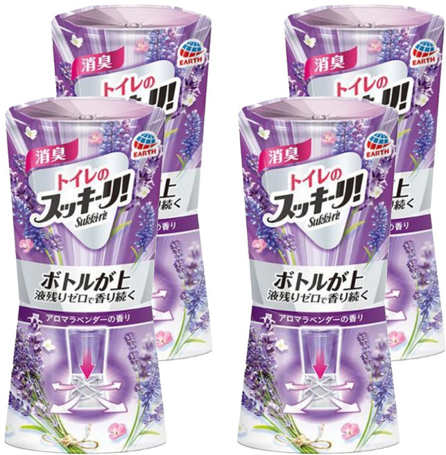 EARTH 地球製藥 Sukki-ri 廁所除臭劑, 400ml, 4瓶