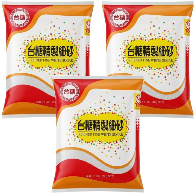 台糖 精製細砂糖, 1kg, 3包