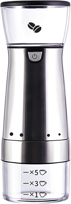 Solid 不鏽鋼電動磨豆機 黑色, 單一商品