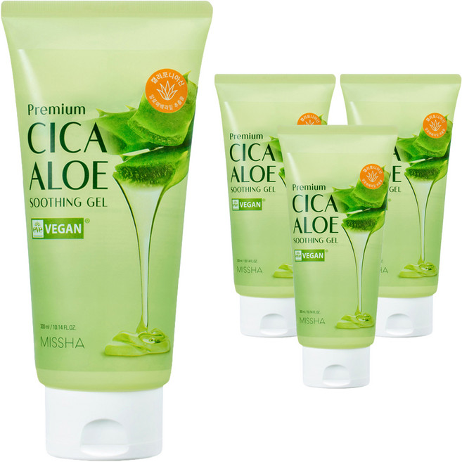 미샤 프리미엄 시카 알로에 수딩젤, 300ml, 4개