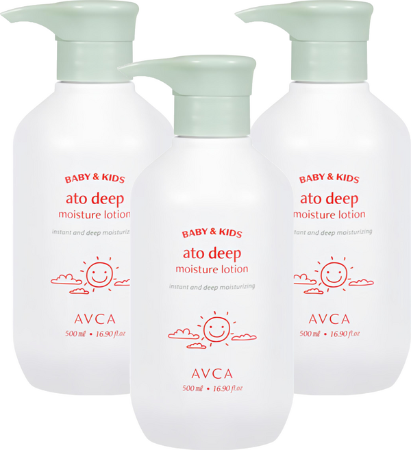아브카 베이비 앤 키즈 아토 고보습 로션, 500ml, 3개