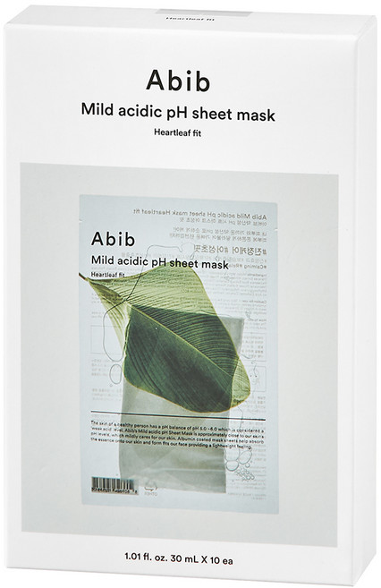 Abib 阿彼芙 弱酸性pH魚腥草積雪草面膜 30ml, 1入, 10個