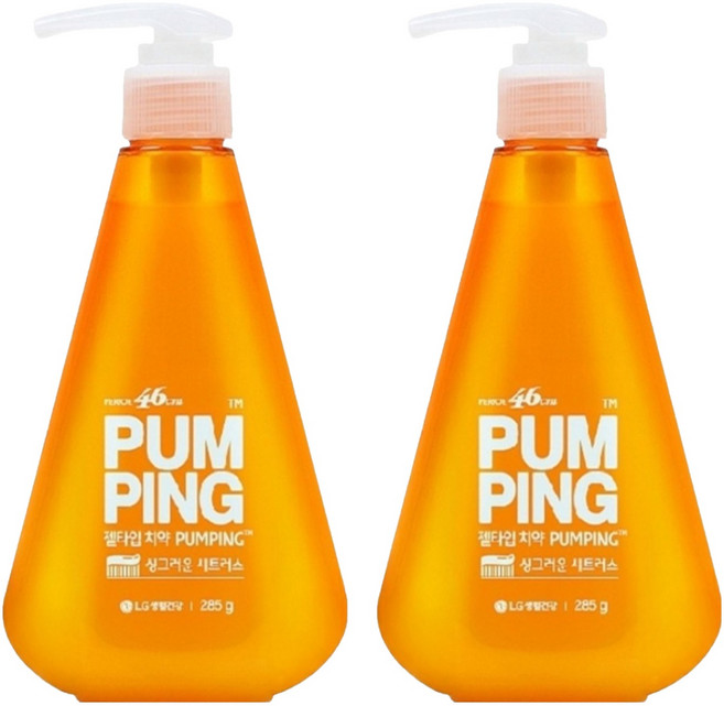 페리오 펌핑치약 시트러스, 2개, 285g