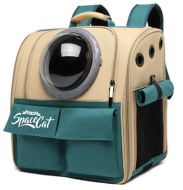 스페이스캣 반려동물 이동가방 백팩, 베이지, 1개
