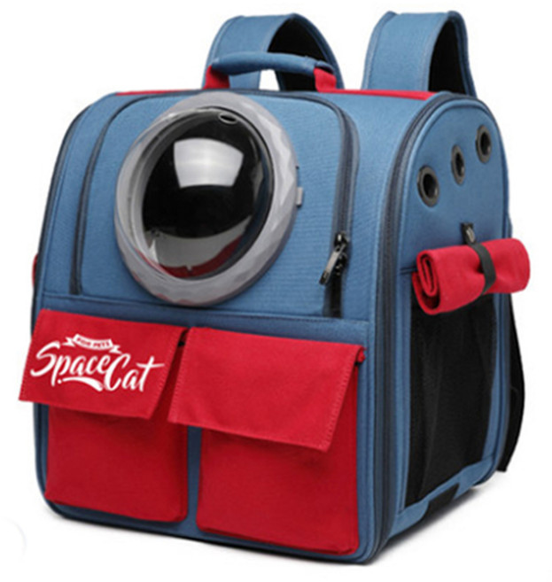 스페이스캣 반려동물 이동가방, 네이비, 1개