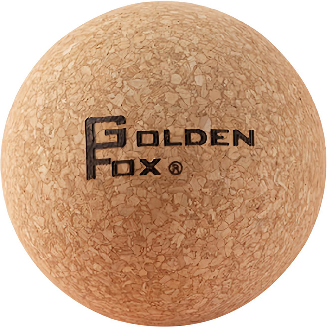 Golden Fox 軟木按摩球, 原木色, 1個