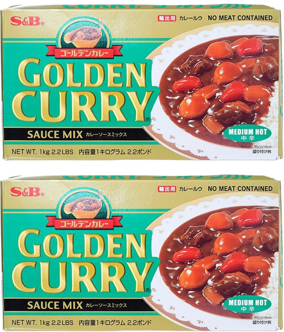 에스앤비골든 카레 중간매운맛, 1kg, 2개