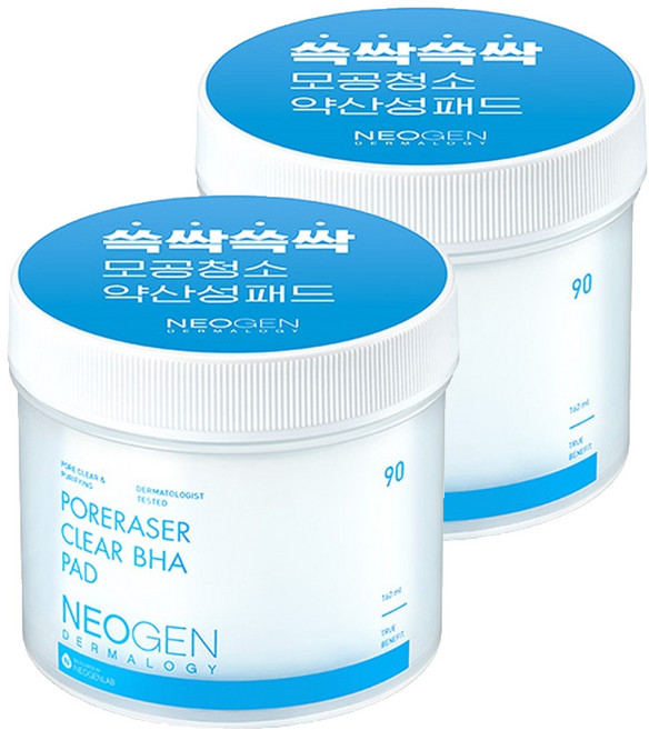 NEOGEN 毛孔清潔BHA爽膚棉, 90片, 2罐