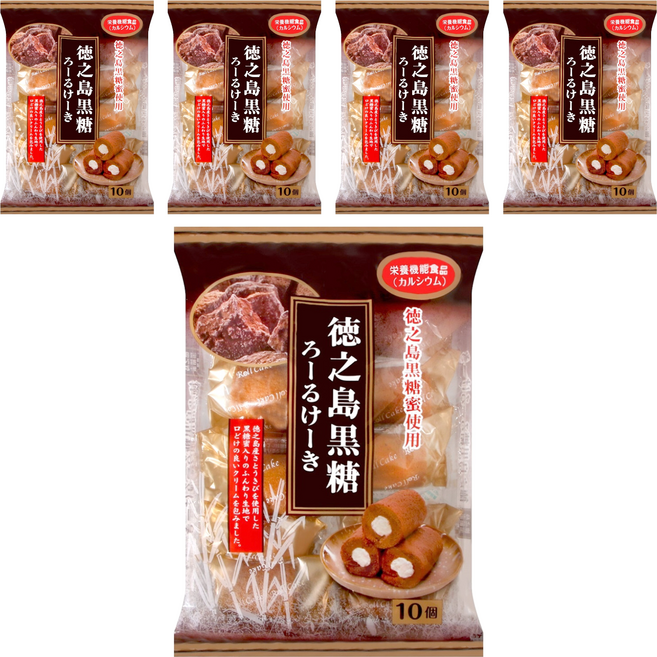 山內製菓 德之島黑糖味蛋糕捲, 160g, 5袋