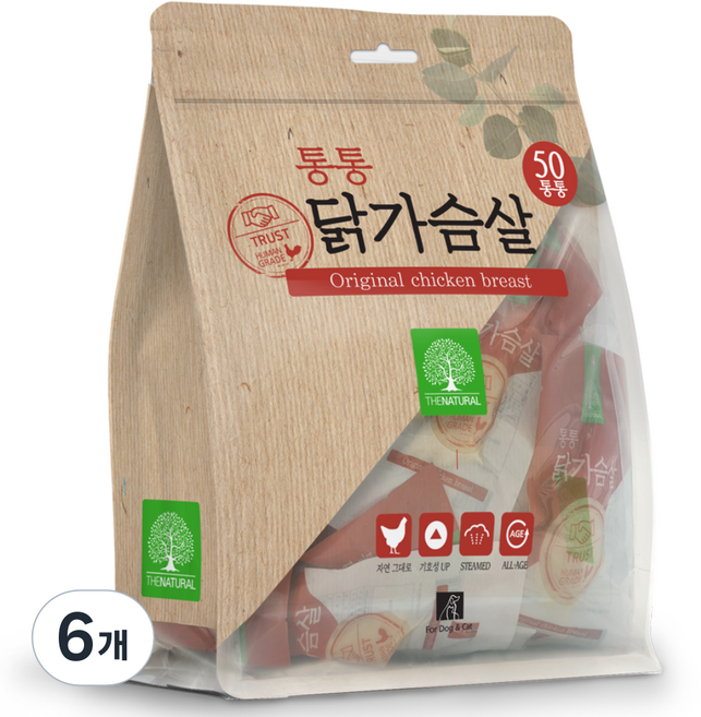 더내추럴 고양이 통통 간식, 닭가슴살, 900g, 6개