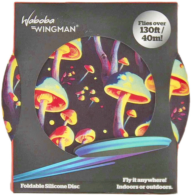Waboba Wingman 軟式可折疊矽膠飛盤, 天燈菇, 1個