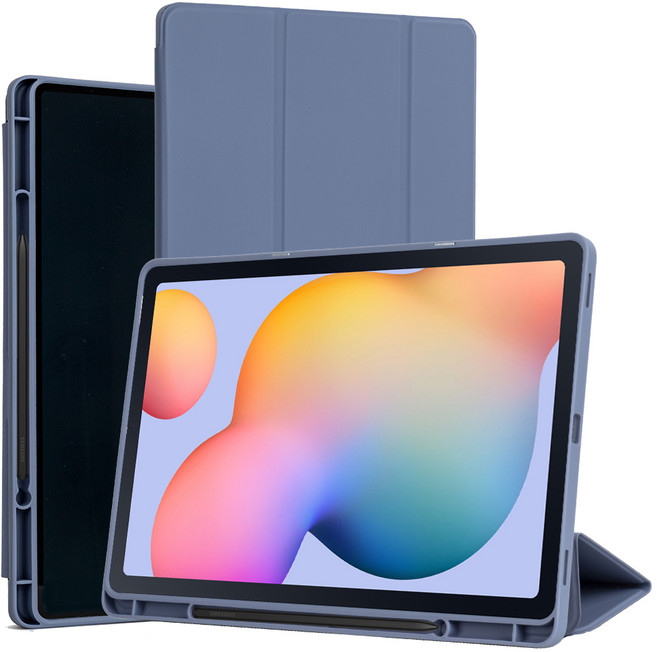 아이몰 S펜수납 풀커버 스탠딩 북커버 태블릿 케이스, 바이올렛, 1개