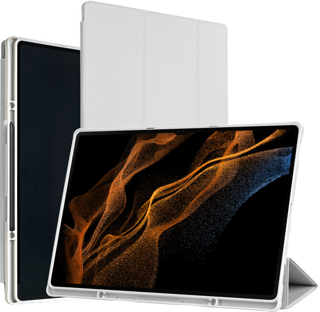 아이몰 S펜수납 풀커버 스탠딩 북커버 태블릿 케이스, 소프트그레이, 1개