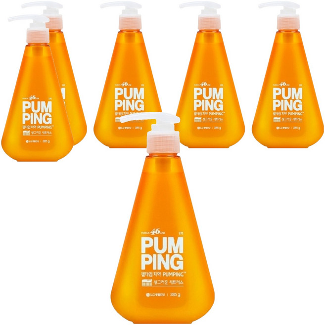 페리오 펌핑치약 시트러스, 6개, 285g