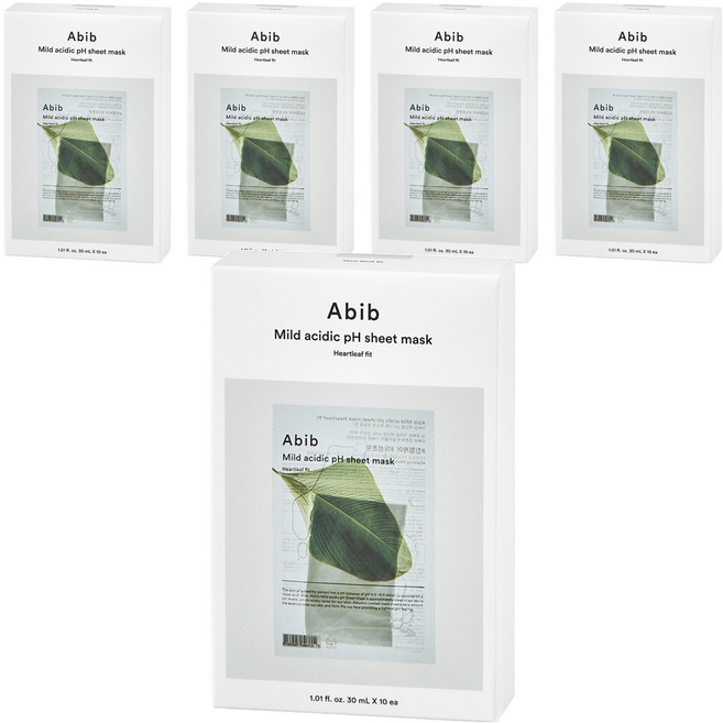 아비브 약산성 pH 시트 마스크 어성초 핏 30ml, 10개입, 5개