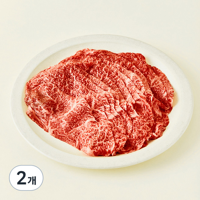 우미우 1++(9) 한우 암소 정육 불고기용 (냉장), 200g, 2개
