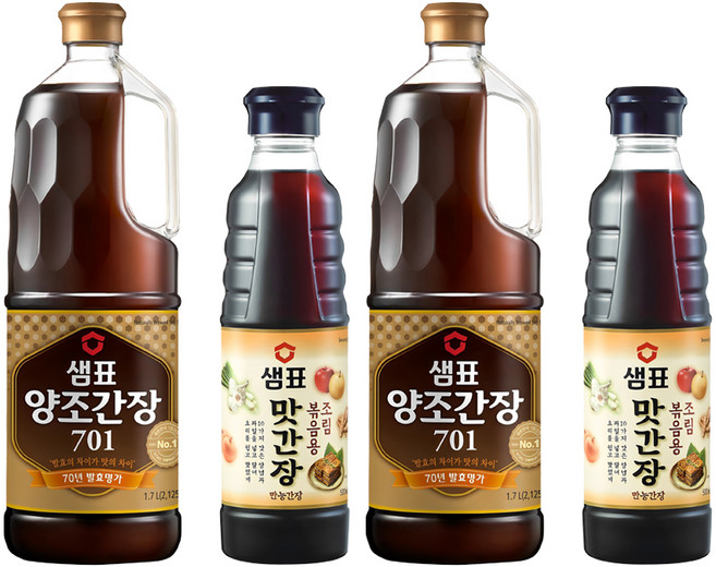 샘표 양조간장 701 1.7L + 맛간장 500ml, 2세트
