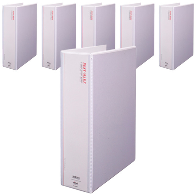 마이다스 투명 사다리바인더 7.5cm, 화이트, 6개