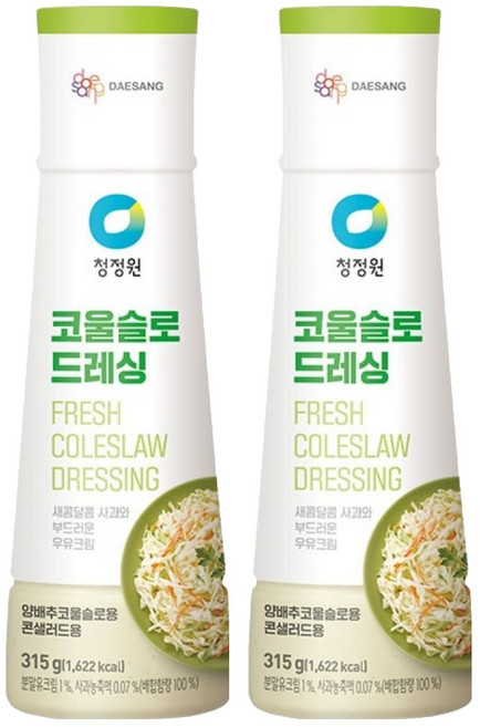 청정원 코울슬로 드레싱, 315g, 2개