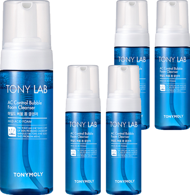 토니모리 토니 랩 에이씨 컨트롤 버블 폼 클렌저, 150ml, 5개