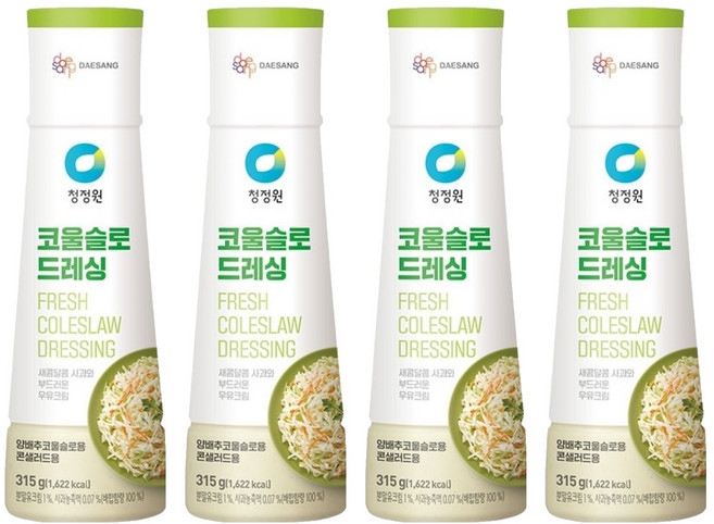 청정원 코울슬로 드레싱, 315g, 4개