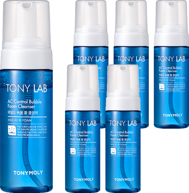 토니모리 토니 랩 에이씨 컨트롤 버블 폼 클렌저, 150ml, 6개