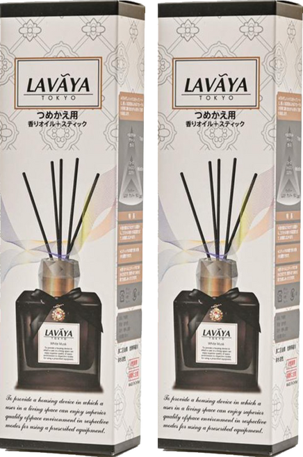 LAVAYA 日系晶鑽香氛補充瓶, 白麝香, 80ml, 2瓶