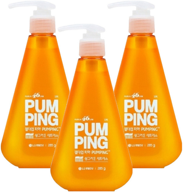 페리오 펌핑치약 시트러스, 285g, 3개