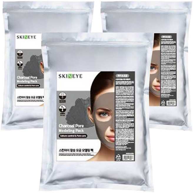 스킨아이 참숯 모공 모델링 팩 1kg, 1개입, 3개