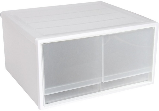 KEYWAY 聯府 簡約雙抽屜整理箱 20L CK-72, 白色, 1個