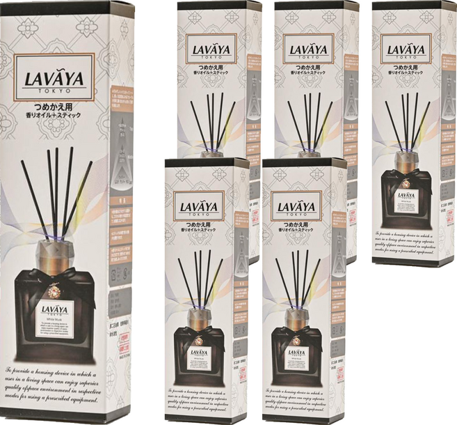 LAVAYA 日系晶鑽香氛補充瓶, 白麝香, 80ml, 6瓶