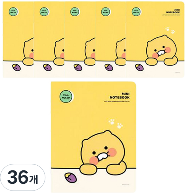 카카오프렌즈 춘식이 미니 노트, 고구마, 36개