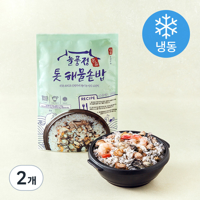 늘품정 해물솥밥 밀키트 2~3인분 (냉동), 488g, 2개