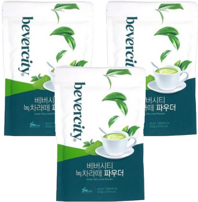 세미 녹차라떼 파우더, 500g, 3개