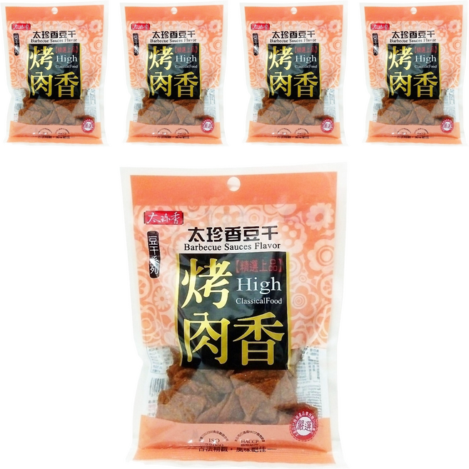 太珍香 豆干 烤肉香, 100g, 5包