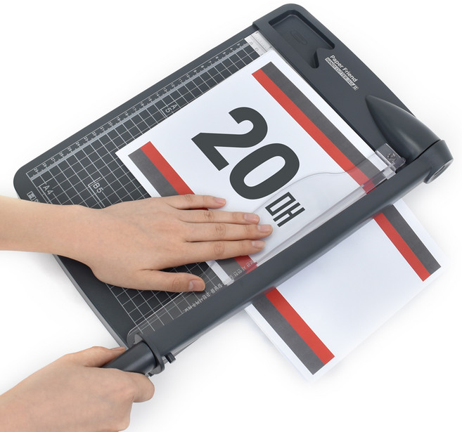 페이퍼프랜드 현대오피스 반달형 칼날 작두형 재단기, A4, HANDY CUTTER 340 II