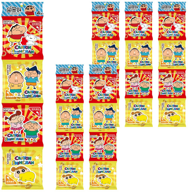 SUNFRIEND 蠟筆小新圈圈餅 四連, 64g, 6組