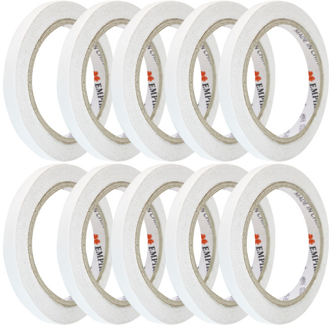 엠파이어 양면테이프 10mm x 20m, 화이트반투명, 10개