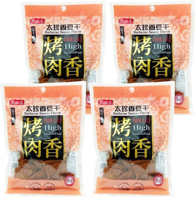 太珍香 豆干 烤肉香, 100g, 4包
