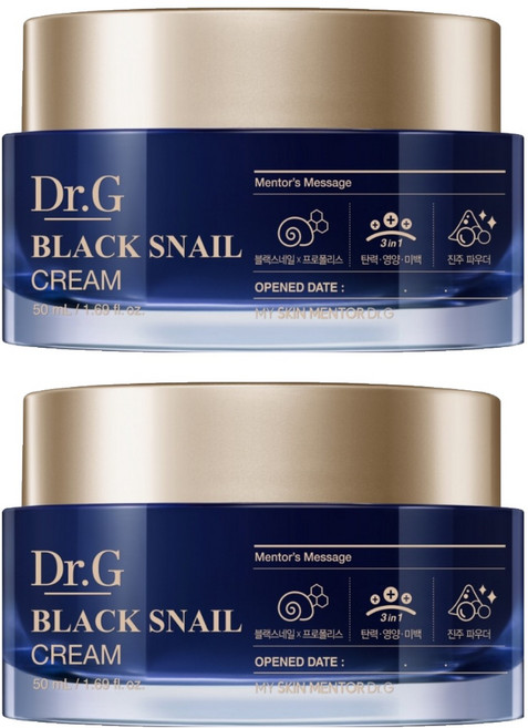 닥터지 블랙 스네일 크림 듀오, 50ml, 2개