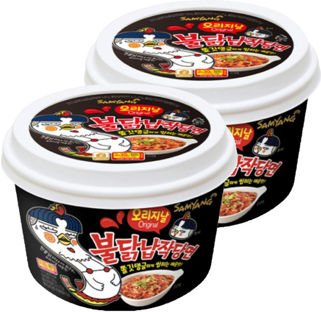 삼양 불닭납작당면, 155.5g, 2개