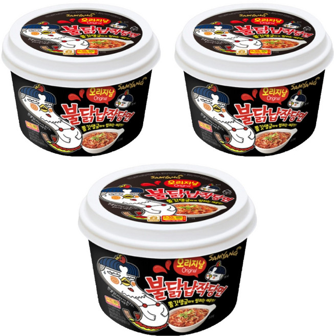 삼양 불닭납작당면, 155.5g, 3개