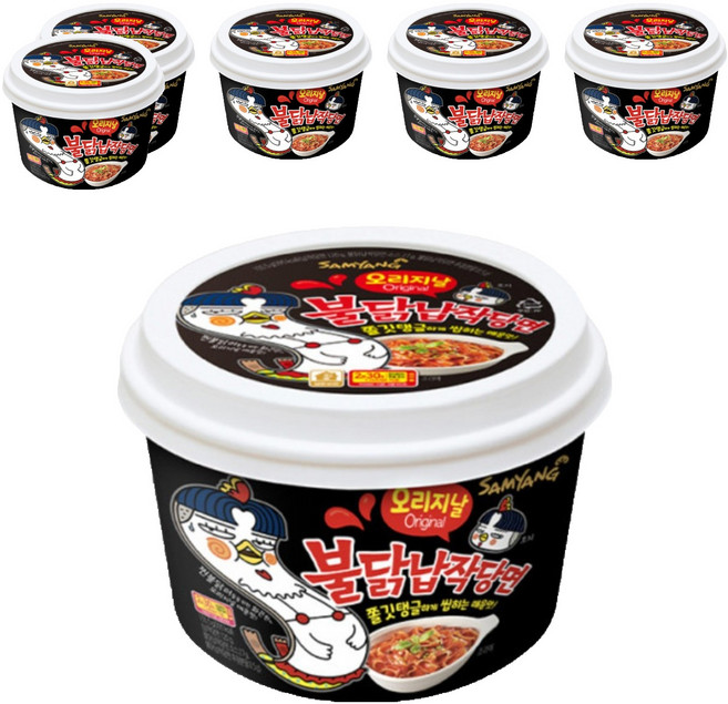 불닭 불닭납작당면, 155.5g, 6개